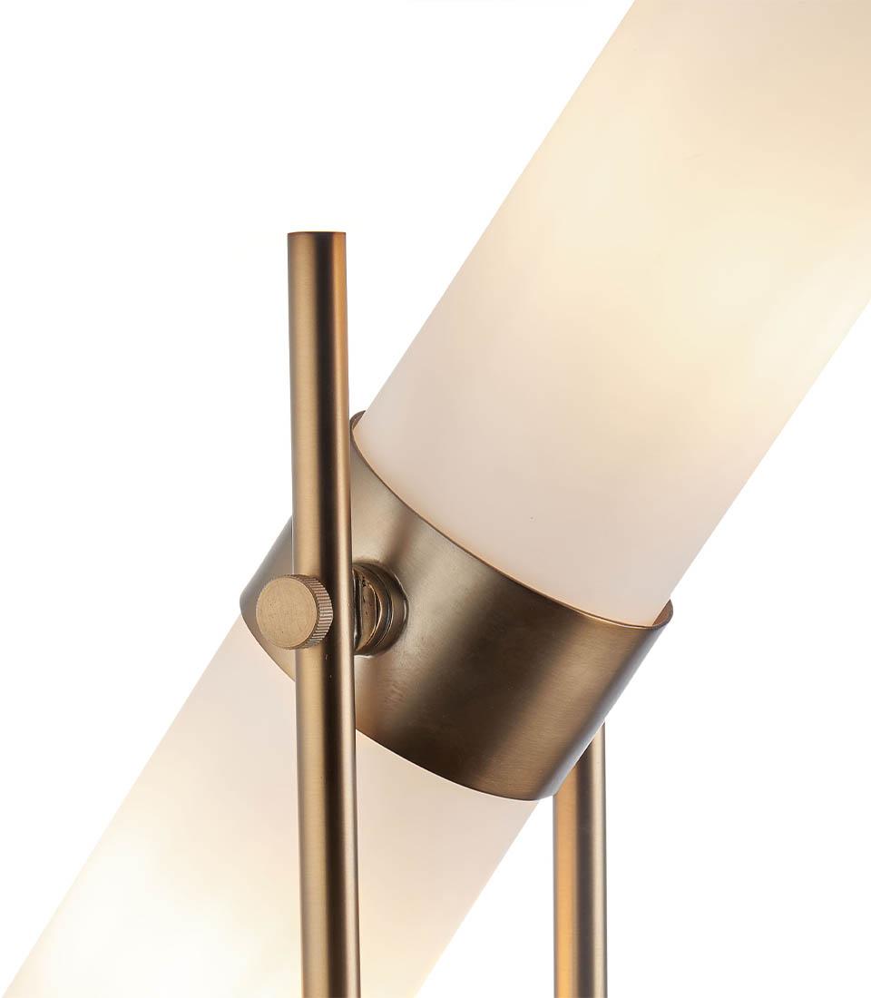 Franco Arredamenti - Lampada led da terra Folaga Onda Luce, in metallo  verniciato oro dimensioni 146xh.202 - ONDALuceLT00003